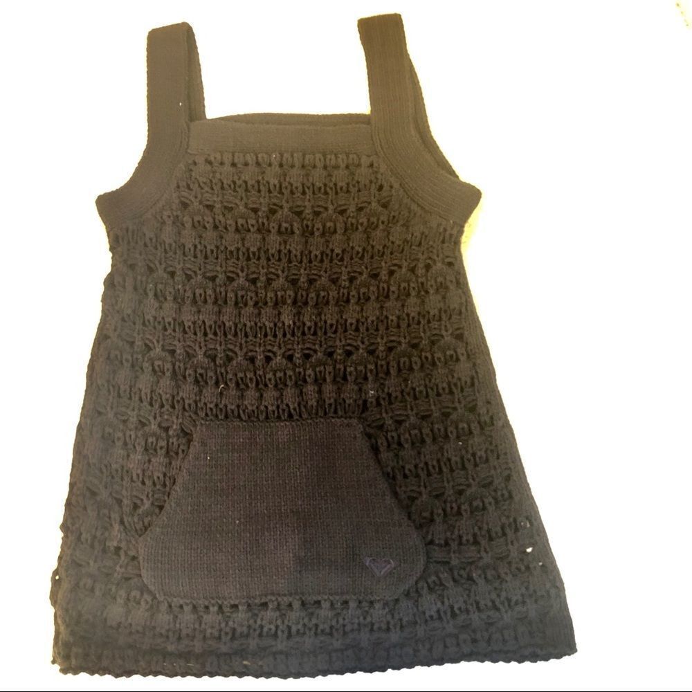 Roxy navy blue see through knit top . Size XL